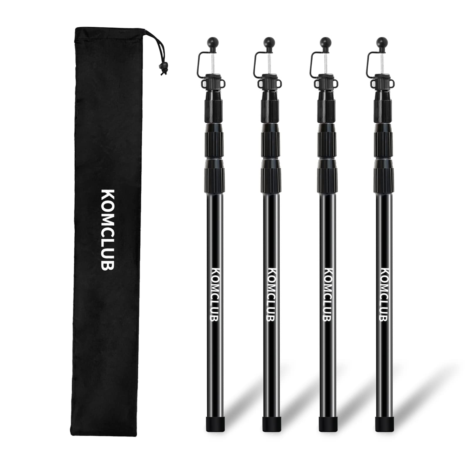 Amazon | KOMCLUB タープポール テントポール 伸縮式タープポール 伸縮